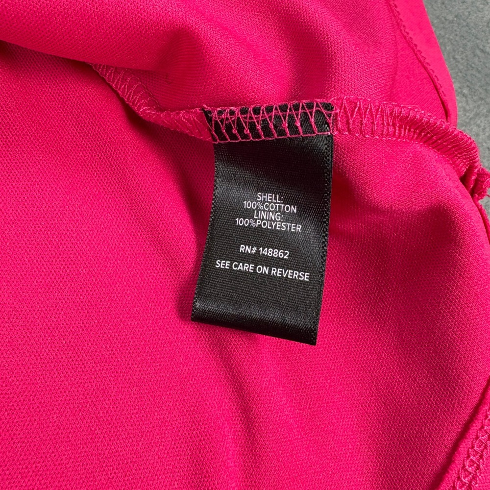 Torrid Pink Empire Waist Mini Dress Adjustable Straps Size 1 Hot Pink Sleeveless - Picture 6 of 7